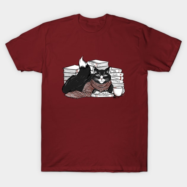 Book Kitty T-Shirt by ruthimagination